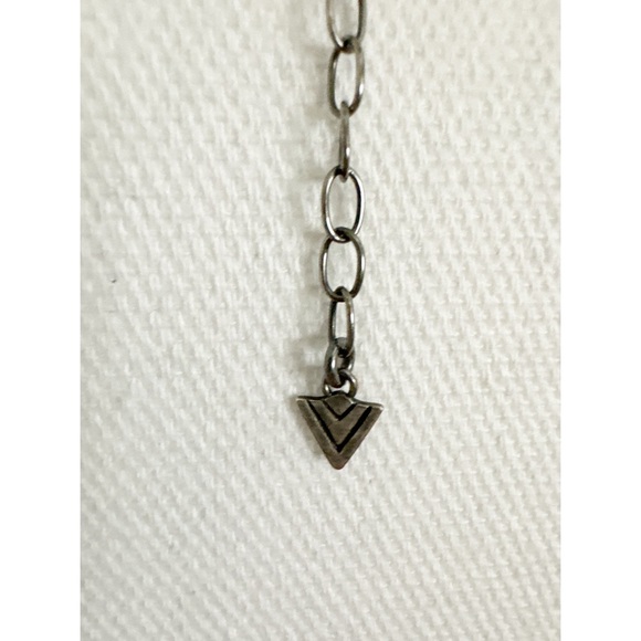 Silpada Multi-Strand Black Leather Necklace W/ A Faceted Quartz Pendant 16” - Picture 5 of 6